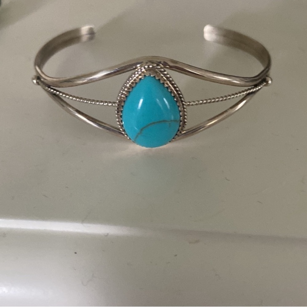 Silver Turquoise Bracelet